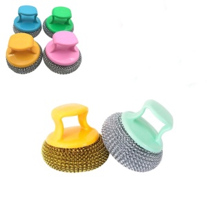 Bureți de sârmă inox cu mâner, set 8 bucăți - Img 4