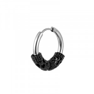 Cercei Bărbătesc din Inox chirurgical 316L — Negru