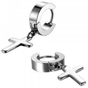 Cercei Damă din Inox chirurgical 316L — Argintiu - Img 4