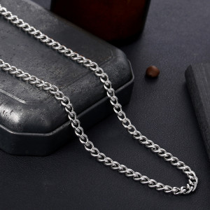 Colier Bărbătesc din Inox chirurgical 316L — Argintiu - Img 3