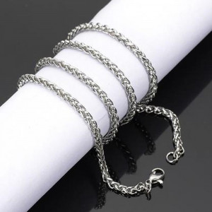 Colier Bărbătesc din Inox chirurgical 316L — Argintiu - Img 5