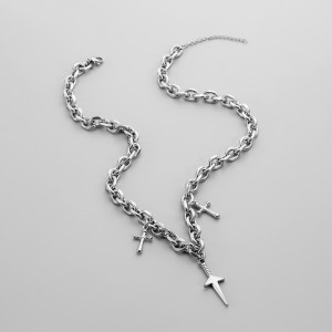 Colier Bărbătesc din Inox chirurgical 316L — Argintiu - Img 3