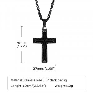 Colier Bărbătesc din Inox chirurgical 316L — Negru - Img 2
