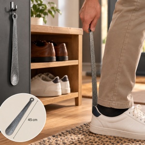 Încălțător pentru pantofi 45 cm din metal, cu gaură de agățare