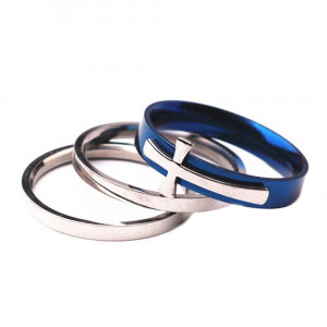 Inel Bărbătesc din Inox chirurgical 316L — Argintiu - Img 3