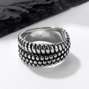 Inel Bărbătesc din Inox chirurgical 316L — Argintiu - Img 3