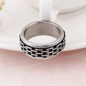 Inel Bărbătesc din Inox chirurgical 316L — Argintiu - Img 5