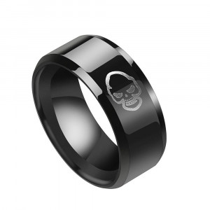 Inel Bărbătesc din Inox chirurgical 316L — Negru