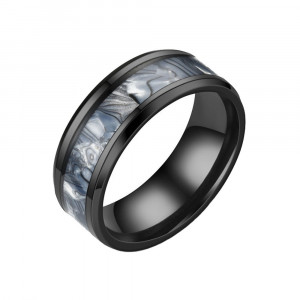 Inel Bărbătesc din Inox chirurgical 316L — Negru
