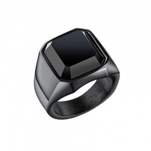 Inel Bărbătesc din Inox chirurgical 316L — Negru