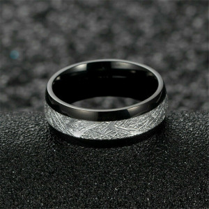Inel Masculin din Inox chirurgical 316L — Negru - Img 5