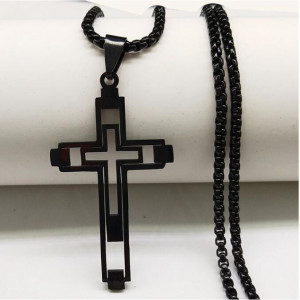 Lanț Bărbătesc din Inox chirurgical 316L — Negru - Img 2