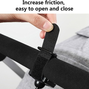 Set 2 cârlige pentru cărucior, plastic și velcro, sarcină maximă 2 kg - Img 5