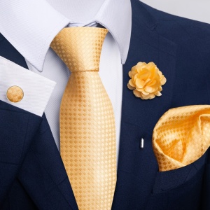 Set bijuterii Bărbătesc — Galben