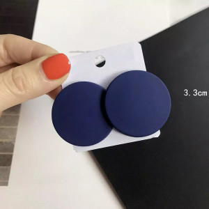 Sic Moda 4387J Round Navy Blue Earrings - Img 3