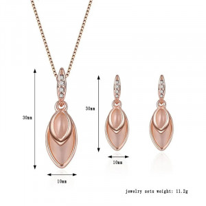SIC MODA Tear Drop Earrings and Necklace Set 5144 - Img 4