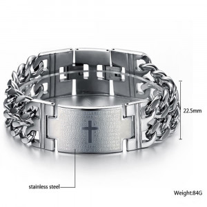 Brățară Bărbătesc din Inox chirurgical 316L — Argintiu - Img 2