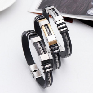 Brățară Bărbătesc din Inox chirurgical 316L — Argintiu - Img 5