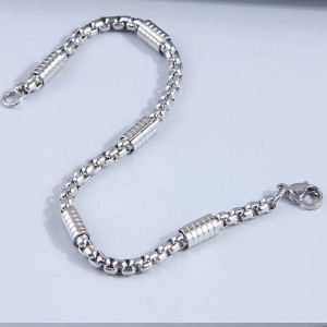 Brățară Bărbătesc din Inox chirurgical 316L — Argintiu - Img 2