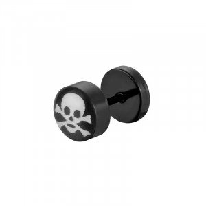 Cercei Bărbătesc din Inox chirurgical 316L — Negru
