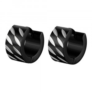 Cercei Damă din Inox chirurgical 316L — Negru