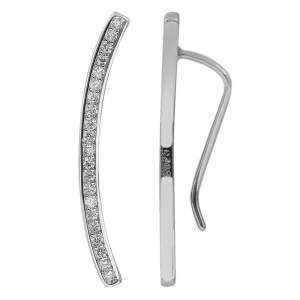 Cercei Ear Cuffs cu Zirconiu din Argint 925 - Fără Perforație - Img 3