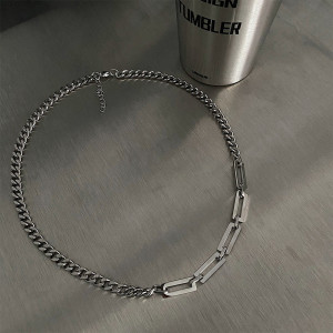 Colier Bărbătesc din Inox chirurgical 316L — Argintiu - Img 3