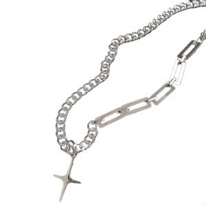 Colier Bărbătesc din Inox chirurgical 316L — Argintiu - Img 1