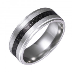 Inel Bărbătesc din Inox chirurgical 316L — Argintiu