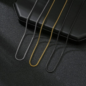 Lanț Bărbătesc din Inox chirurgical 316L — Auriu - Img 4