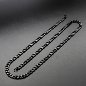 Lanț Bărbătesc din Inox chirurgical 316L — Negru - Img 2