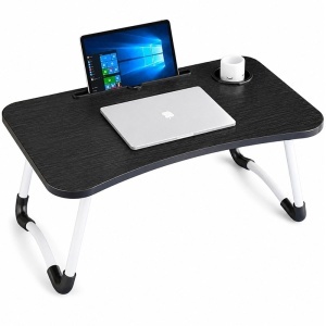 Masă pliabilă multifuncțională 60 x 40 x 28 cm, cu suport tabletă și pahar - Img 3