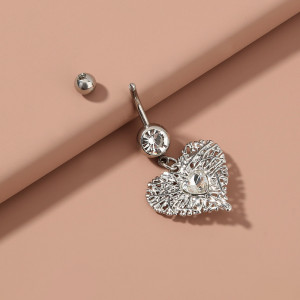 Piercing Damă din Inox chirurgical 316L — Argintiu cu cristal - Img 4