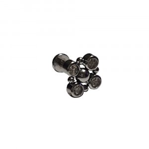 Piercing Damă din Inox chirurgical 316L — Argintiu cu cristal