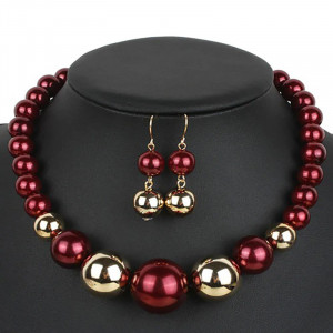Set Colier si cercei Perle SIC MODA 5674D - Img 1