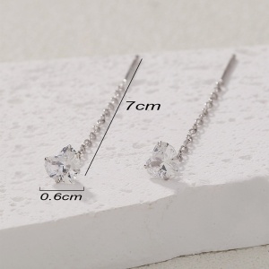 Sic Moda 5984 Zircon Heart Earrings - Img 5