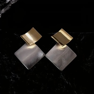 Sic Moda Bicolour Earrings 5958 - Img 6