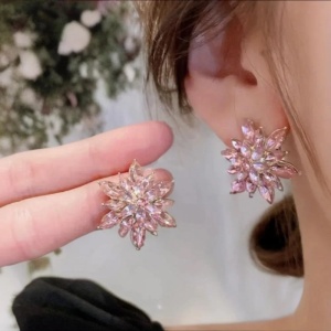 Sic Moda Flower Flower Earrings 5763E - Img 5
