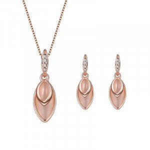 SIC MODA Tear Drop Earrings and Necklace Set 5144 - Img 1