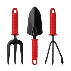 Unelte de grădinărit cu mâner din plastic 21 cm, set 3 piese - Img 2