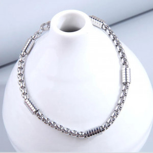 Brățară Bărbătesc din Inox chirurgical 316L — Argintiu - Img 3