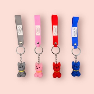 Breloc cu cățel pentru copii, accesoriu colorat pentru ghiozdan - Img 2