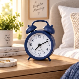 Ceas cu alarmă 11 x 8 cm, clasic cu clopoței, diferite culori