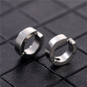 Cercei Bărbătesc din Inox chirurgical 316L — Argintiu - Img 4