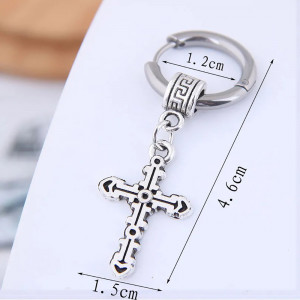 Cercei Bărbătesc din Inox chirurgical 316L — Argintiu - Img 3