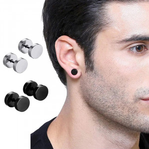 Cercei Bărbătesc din Inox chirurgical 316L — Argintiu
