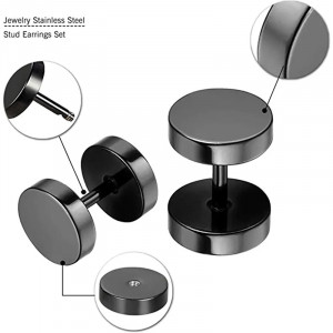Cercei Bărbătesc din Inox chirurgical 316L — Negru - Img 5