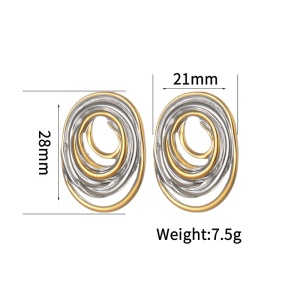 Cercei Damă din Inox chirurgical 316L — Argintiu - Img 5