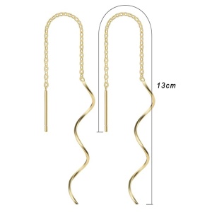 Cercei Damă din Inox chirurgical 316L — Auriu - Img 2