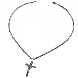 Colier Bărbătesc din Inox chirurgical 316L — Argintiu - Img 1